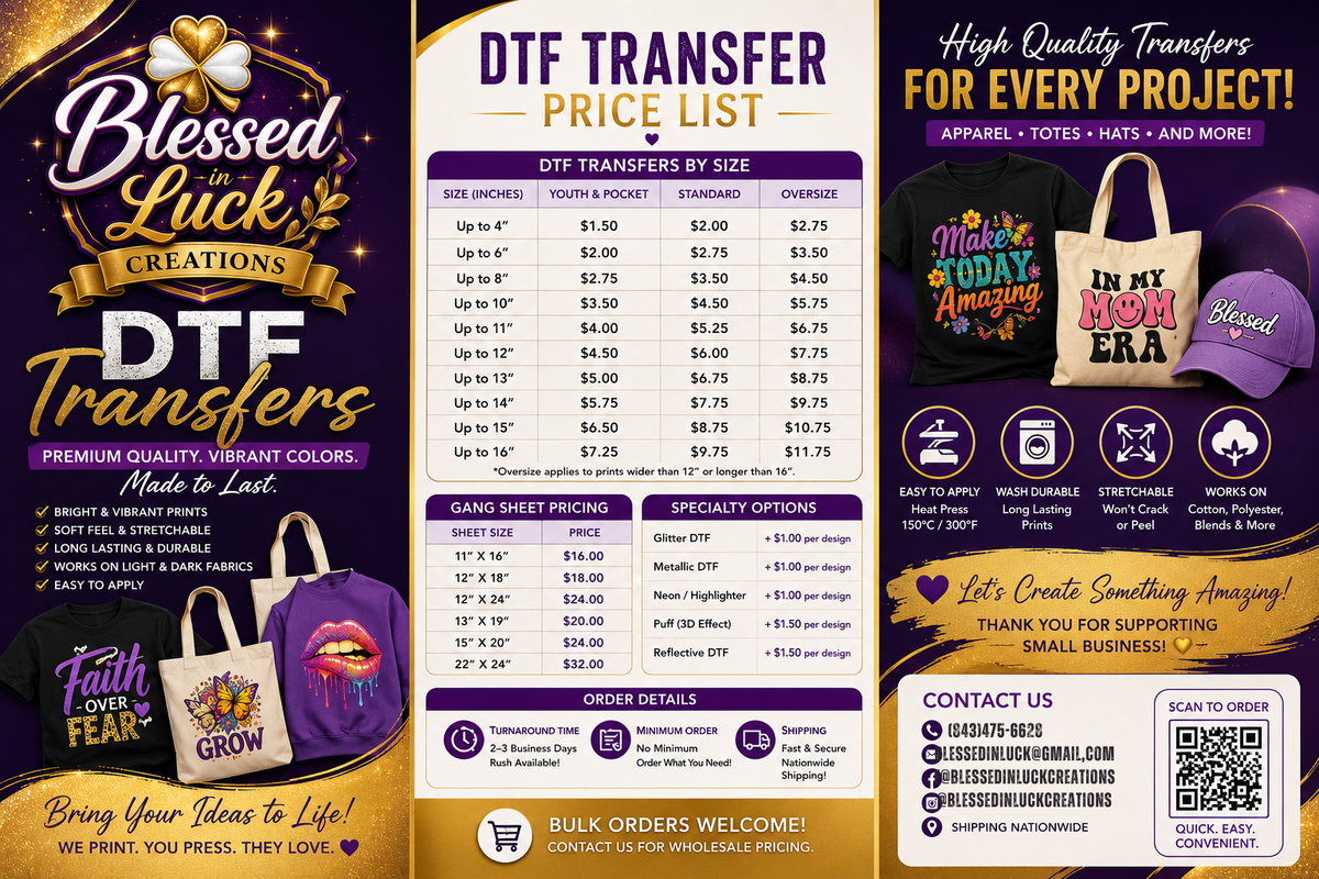 DTF Gang Sheet – 11 × 16 inches
