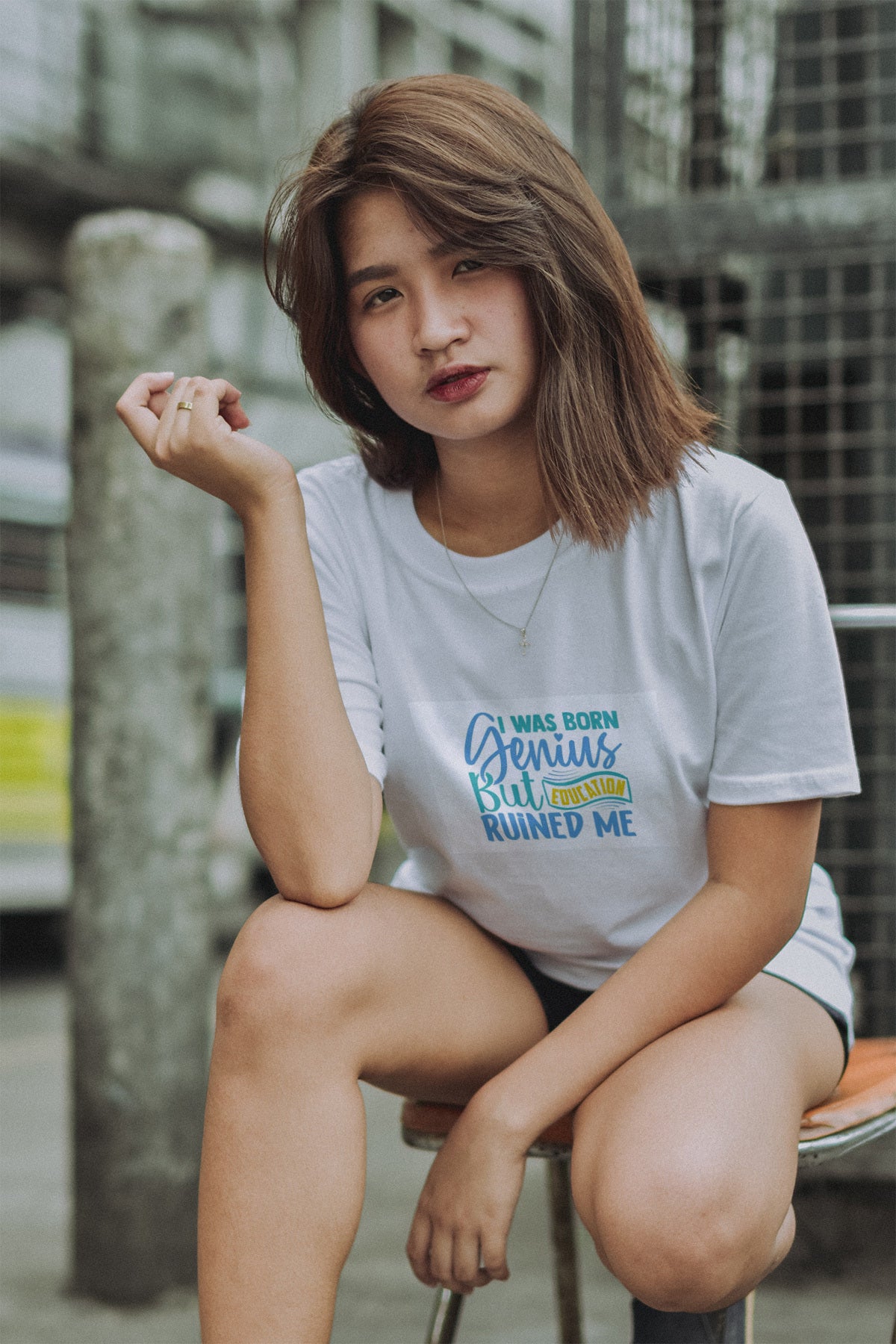 Born a genius T-shirt.