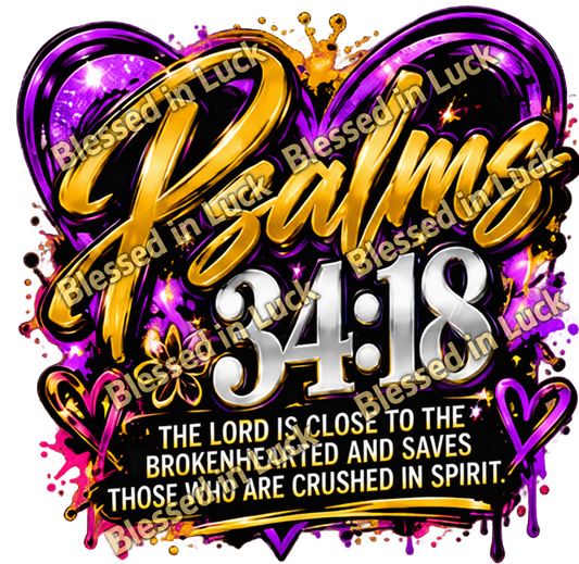 Psalms 34:18 — Watermarked Preview