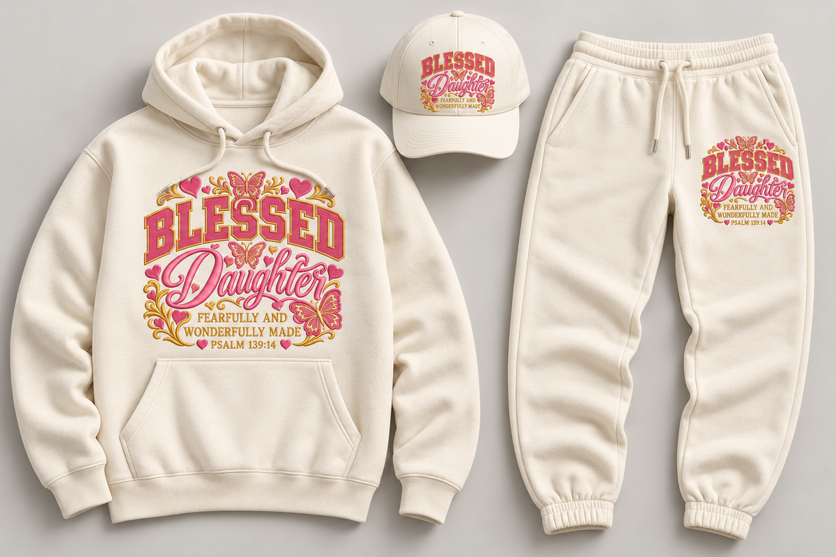 Blessed Daughter | Embroidered Cap - Cream